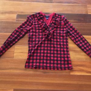 CHAPS DENIM PLAID SHIRT